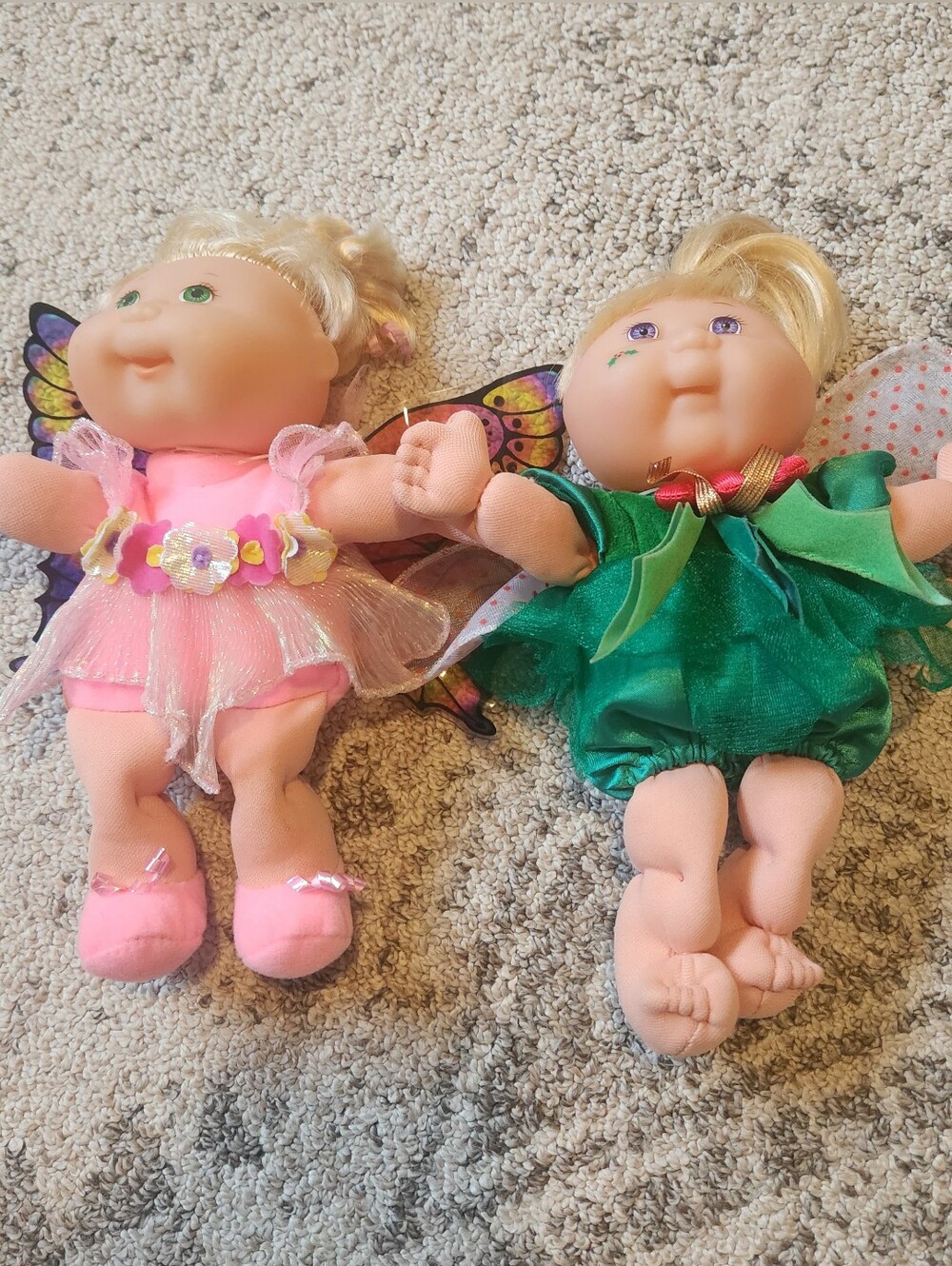 Cabbage Patch 1995 Fairy Dolls Set - Pink & Green
